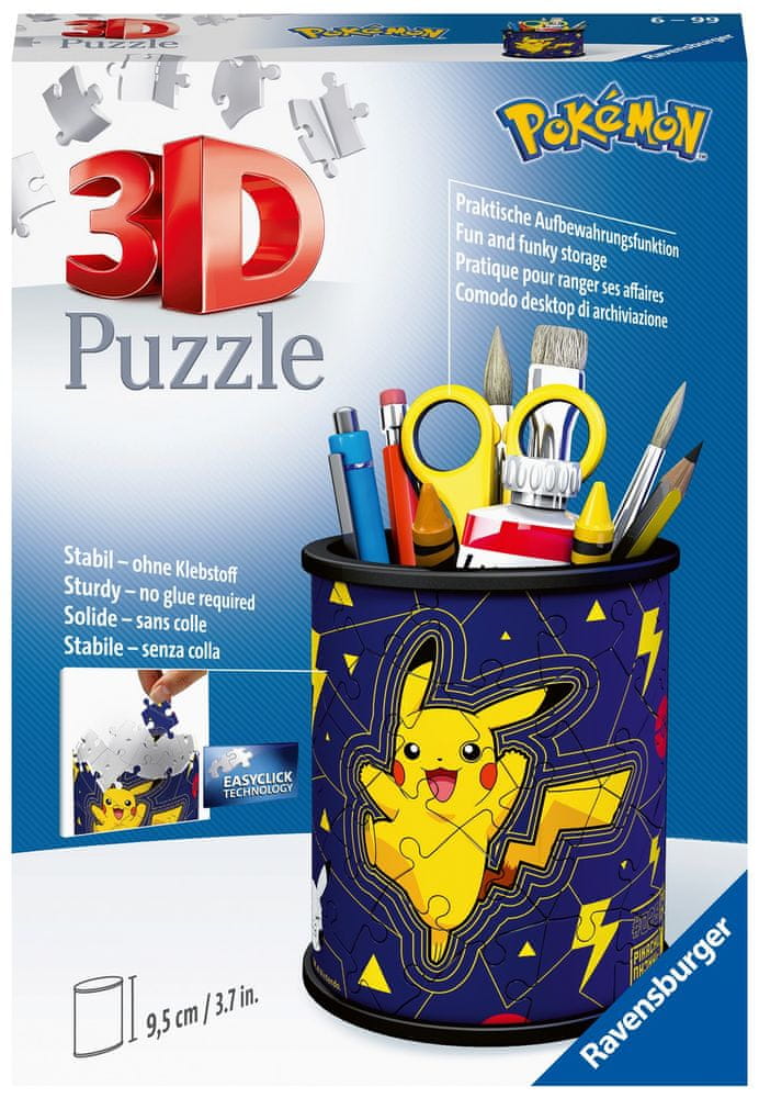 Ravensburger 3D Puzzle 112579 Stojan na ceruzky Pokémon 54 dielikov